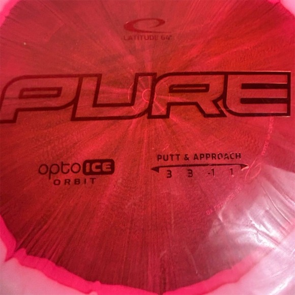 Latitude 64‎ Opto Ice Orbit Pure Putter Disc Golf Pink Enhanced Grip - Picture 2 of 3
